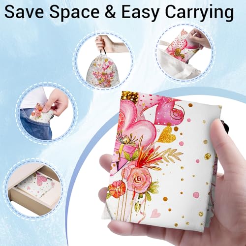 Heart Present Gymnastics Grip Bag Waterproof Storage Pouch String Bag for Gym - color: Pink Love Dot