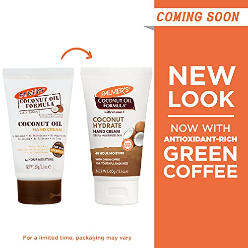 Palmer's Coconut Oil Formula Hand Cream with Green Coffee Extract, 2.1 Ounce (Pack of 2) - size: 2.1 Ounce (Pack of 2)