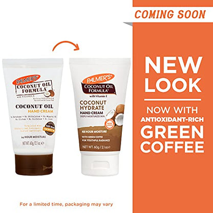 Palmer's Coconut Oil Formula Hand Cream with Green Coffee Extract, 2.1 Ounce (Pack of 2) - size: 2.1 Ounce (Pack of 2)