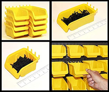 WallPeg Peg board Bin Kit - Kit PB-4 - Pegboard Accessories for Garage Storage & Tool Organizer - Workbench Bins Pegboard Accessories