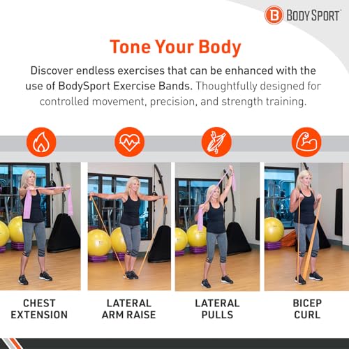Body Sport Medium Resistance Exercise Band, Orange