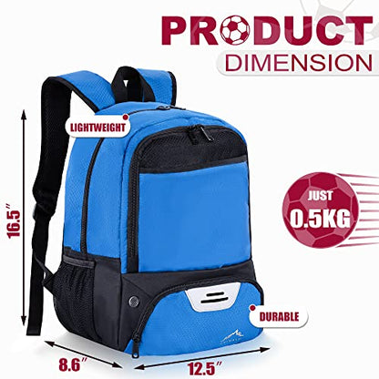 Himal Outdoors Soccer Backpack, Separate Cleat Compartment | Football,Volleyball,Handball,nylon fabrics,lightweight - color: Blue