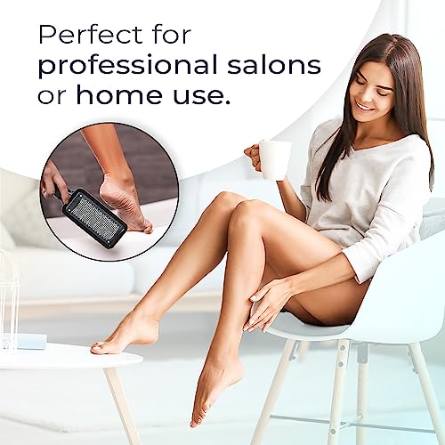 Microplane Colossal Foot File Scraper - The Original Stainless Steel Foot Rasp, Dead Skin/Callus Remover for Feet, Gentle Foot Scrubber, Pedicure Tools for Salon-Quality Foot Care, Black - style: Black