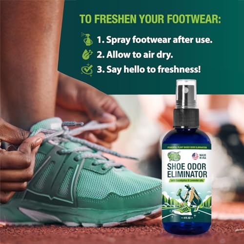 Vapor Fresh Shoe Deodorizer Spray, 4oz (Eucalyptus Lavender) - For Boots, Sneakers, Cleats, Sandals and More - Powerful Shoe Odor Eliminator With Essential Oils (1-pack) - size: 4 Fl Oz (Pack of 1)