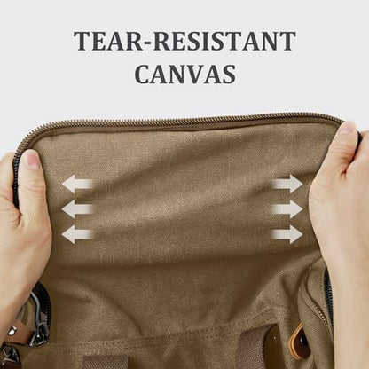 Gonex Canvas Duffle Bag for Travel 60L Duffel Overnight Weekend Bag(Coffee) - color: Coffee, size: X-Large-60L (Without Shoe Compartment)