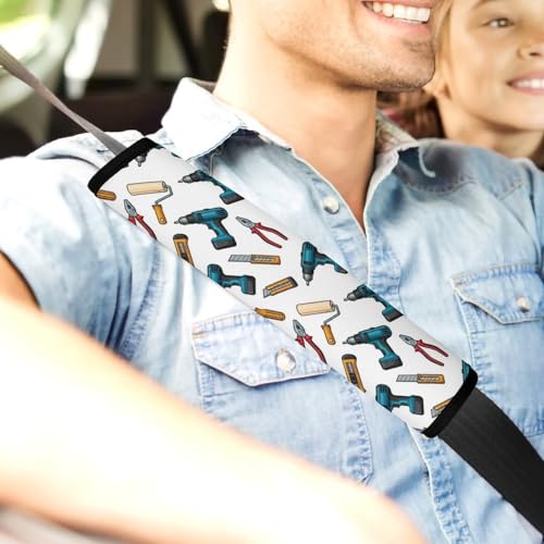 2PCS Occupation Tool Seat Belt Cover Breathable Seat Belt Cushion for Adults and Children, All Vehicles, Comfortable Driving - color: Pattern 351
