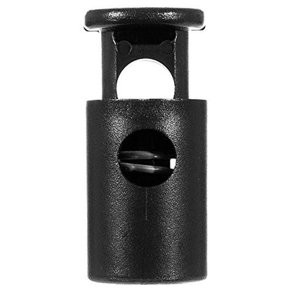 Craft County 1/4 Inch Heavy Duty Barrel Cord Lock Toggle Stop Sliders - Multiple Pack Size Options - size: 50 Pack