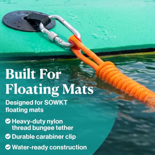 Lily Pad Floating Mat Accessories Kit | Tether, Grommet & Straps | Complete Floating Mat Kit: Bungee Tether, Grommet Hardware & Storage Straps, For Lily Pad Mats at Lake, Pool & Dock - color: Complete Kit