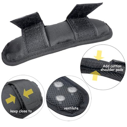 Removable Shoulder Strap Pad, Backpack Strap Pads, Guitar Strap Pad, Shoulder Pad for Bag Strap Pad, Shoulder Strap Padding, Black Removable Luggage Bags Shoulder Strap Pads