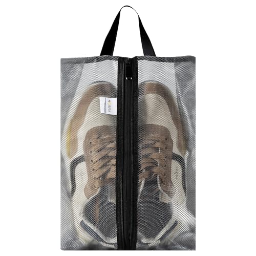 VUSIGN Travel Shoe Bag, Water-Resistant Shoe Pouch for Gym and Sport, Odor-Resistant Soccer Cleats Bag (Gray, 1-Pack) - size: Standard Size, style: 1 Pc