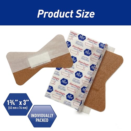 MED PRIDE Sterile Fingertip Fabric Bandages,Hypoallergenic,1.75x3 in,100-Ct