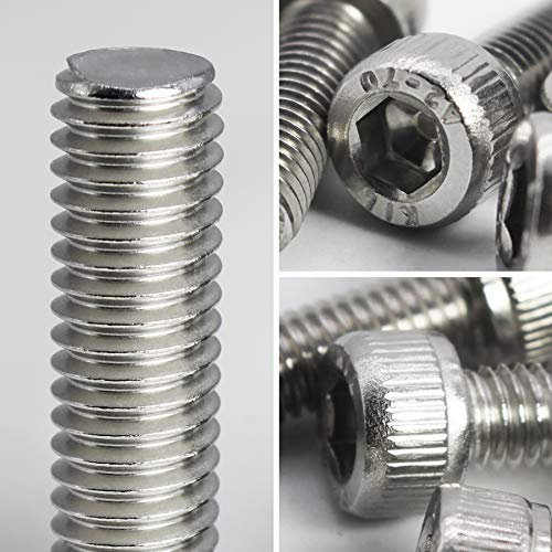 M8 x 60/65/70/75/80mm Screws and Nuts Hex Socket Head Screws M8 Bolts, 304 Stainless Steel, Bright Finish, Fully Threaded, Metric Allen Hex Drive, Assortment Kit 10PCS - size: M8×60/65/70/75/80mm