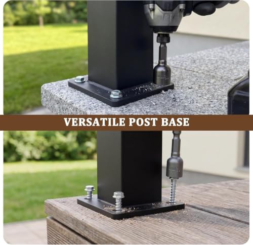 Deck Post,2.8 in. x 2.8 in. x 39 in Opposite Double Side Hole Universal Middle Railing Post with Screws Ending Support Post for Deck Porch Balcony Stair Railing System - size: 39 In Opposite Post