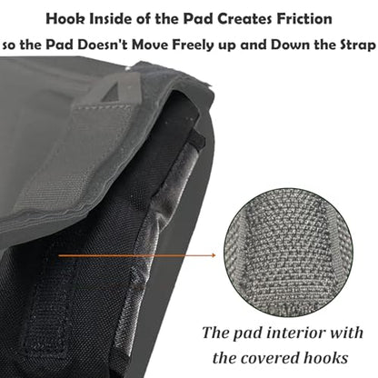 2 Pack Soft Breathable Shoulder Strap Pad guitar strap pad Tactical Vest Shoulder Pad,Mesh Pads with Tactical Gear - color: Black