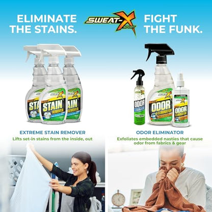 SweatX Extreme Odor Spray - Multipurpose No-Wash Deodorizer - Ideal for Shoes and Gym Clothing - Victory Scent (16 fl oz) - size: 16 Fl Oz (Pack of 1)