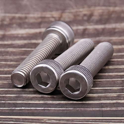 30 PCS M6 x 40mm, 45mm, 50mm, 55mm, 60mm Stainless Steel Socket Head Cap Screws with Free Hex Wrench, Hex Drive Metric Threaded Socket Screws Assortment, 304 Stainless Steel 18-8, Full Thread - size: M6 x 40, 45, 50, 55, 60mm