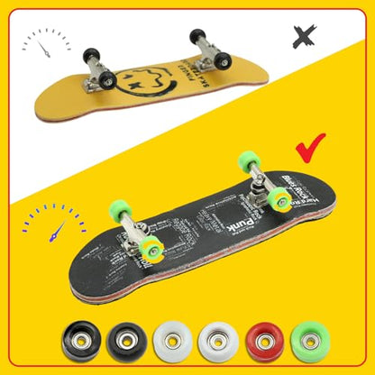 7 Pieces POM Green Fingerboard-Wheels Size 7.3mm*4.5mm Tool Set with 1 Screwdrivers 2 Alloy axles - color: Green