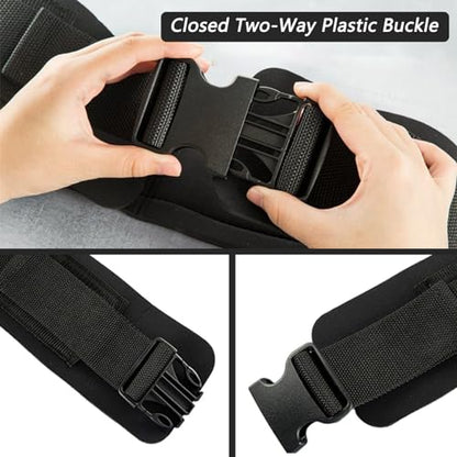 LOOEEL Adjustable Waist Belt Soft Neoprene Padded Belt with 2 Movable Rings for Cable Machines Fitness Exercise Speed Agility Resistance Training