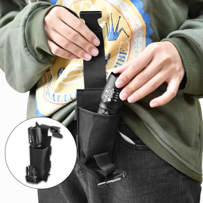 TRIWONDER Tactical Phone Pouch Molle, Smartphone Holster Bag EDC Utility Cellphone Lock Card Holder Organizer Fit for Waist Belt Case - color: 11 Black