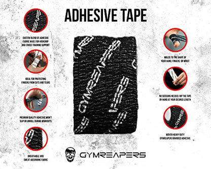 Gymreapers Weightlifting Adhesive Thumb Tape, Stretchy Athletic Tape Grip & Protection for Olympic Lifting, Cross Training, Powerlifting, Hookgrip - color: Black, size: 3 Rolls