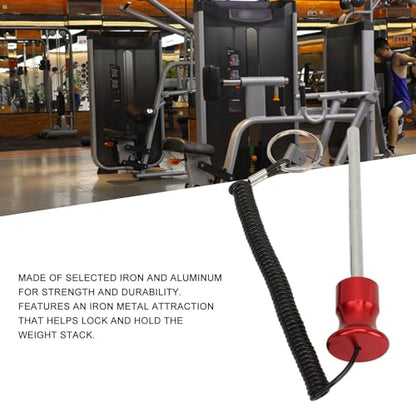 Weight Machine Pin Magnetic, Weight Stack Selector Pin with Pull Rope 8x125mm, for Commercial Gym or Home Health Grade Steel Heavy Duty Gym Accessories (2) - size: 2