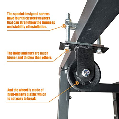 Power Rack Pulley Attachment, LAT Pulldown Machine - Cable & Weight Dual Pulley System for Home Gym Strength Training, Power Racks - color: Style 2