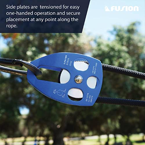 Fusion Climb Strux Aluminum Rescue Side Swing Pulley Blue 34KN… - color: blue