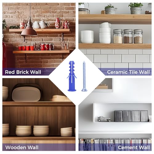 530PCS Wall Anchors Assortment Kit with Drywall Anchors and Screws, Picture Hangers, 6 Sizes Picture Frame Hanging Kit