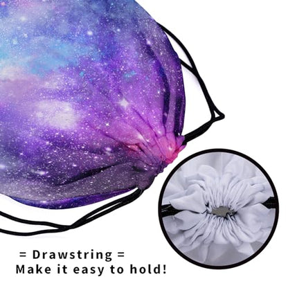 Gymnastics Grip Bag for Gymnasts Gymnastic Drawstring Bag Gym Athlete Bag - color: Purple Galaxy, size: 9.25" x 12" (Pack of 1)
