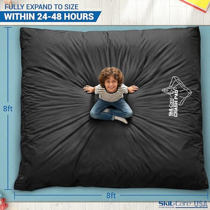 Skil-Care Crash Pads for Kids Sensory, High-Density Foam Crash Mat, Nylon | Water-Resistant Cover Crash Pads with Mesh Vents from 3x4ft to 8x8ft for Daily Use in Sensory Rooms, Schools, Clinics, Home - size: 8x8 Feet
