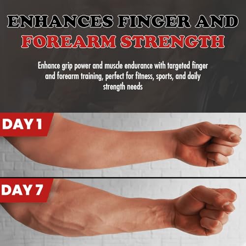 Adjustable Grip Strength Trainer Hand Gripper for Grip Strength, Forearm & Wrist Strengthener, Hand Exerciser for Strength Training & Therapy 11-220Lbs(5-100KG) | Red