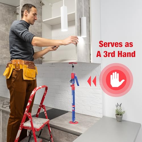 WORKPRO Cabinet Jack Support Pole, 23-5/8" to 45-1/4" Steel Telescopic Quick Support Rod Adjustable 3rd Hand Support System with 154 lbs Capacity for Cabinet Jack, Drywall Jack& Cargo Bars, 2-Pack - size: Medium-23.6"-45.3" 2PC