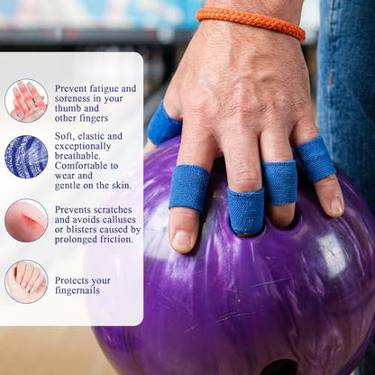 Bowling Tape, Bowling Finger Tape, 100PCS Bowlers Thumb Tapes 5 Colors Bowling-Tape for Fingers for Bowlers Exercise Sport (7.5x2.5 cm