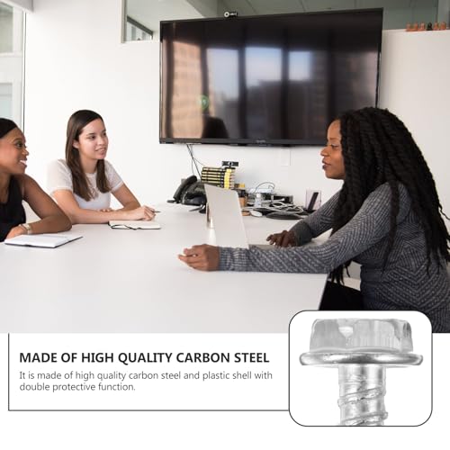 Housoutil 6pcs Self-Tapping Carbon Steel Screws with 6pcs Plastic Drywall Anchors Expansion Wall Mounting Kit for LCD Tv Brackets and Air Conditioner Hangers, Versatile Hollow-wall Fasteners