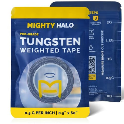 PRO-Grade Weighted Tungsten Tape for Pickleball Paddles, Tennis Rackets or Golf Clubs | Non-Toxic | 60inches - size: 1/2 Gram Per Inch