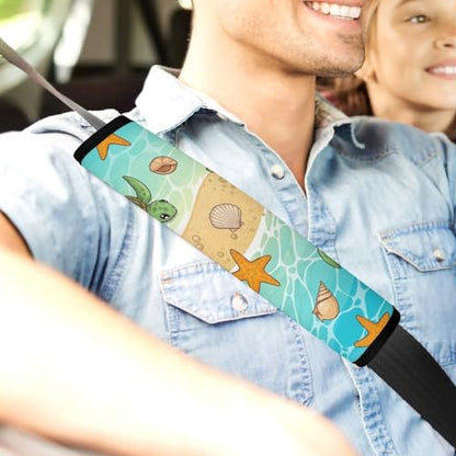 2PCS Turtle Beach Car Seat Straps Shoulder Pads Soft Padded Seat Belt Cushion for Adult Use, Car Seats Pushchair Strollers High Chair Pushchair, Anti-Slip Pad - color: Pattern 899