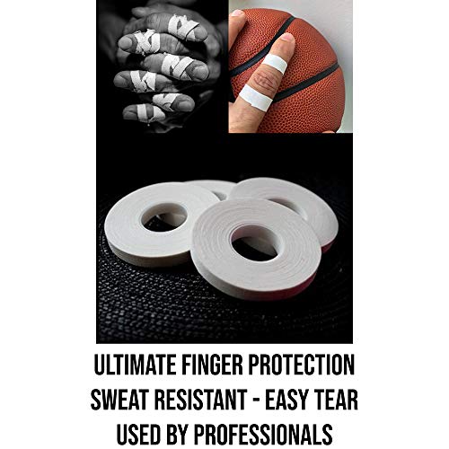 White Finger Tape BJJ/MMA/Climbers Athletic Jiu Jitsu Tape Sports Wrap - 1/3" (8mm) x 15YD - Judo, Martial Arts, Rock Climbing (4)