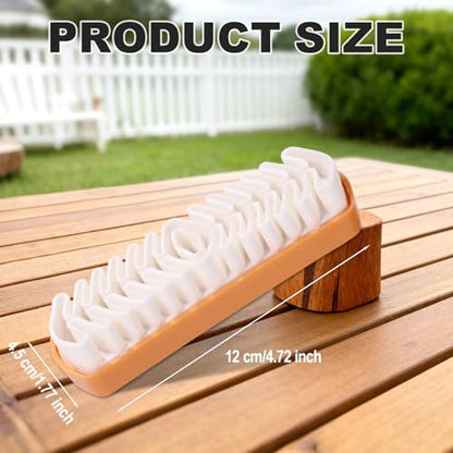 3pcs Rubber Suede Shoe Brush and Eraser, Shoe Cleaning Brush with Soft Bristle Suede Polish Tool for Nubuck Crepe Shoes Polishing Restoration