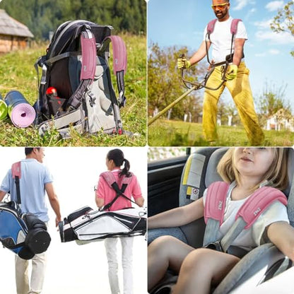 ZINZ 2-Pack Universal Shoulder Pad with Ultra thick Cushion for Bag Luggage Bag Crossbody, Plus Long & Anti-Slip & Breathable,Pink-2Pack - color: Pink-2pack