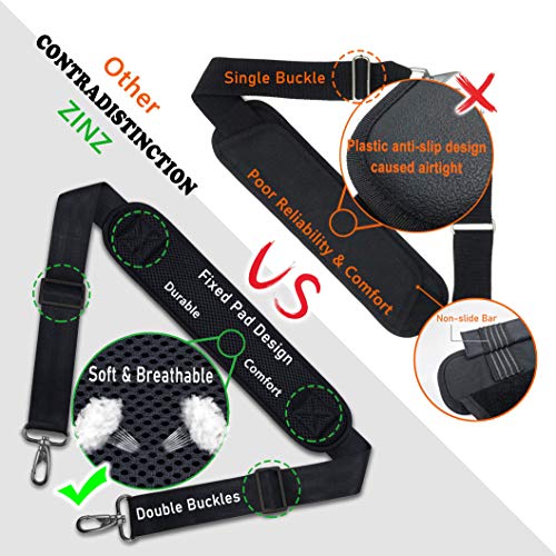 Bag Shoulder Strap, Padded Adjustable Shoulder Strap Replacement - color: Black, size: 79"