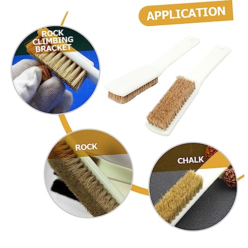 Cabilock 2pcs Boars Hair Cleaning Brush for Rocks Bouldering Stone Cleaner Climbing Supplies