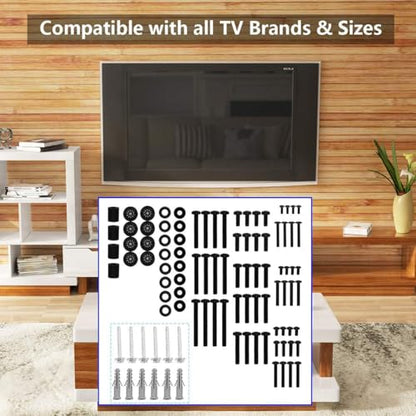 Suptek Universal TV Mounting Hardware Kit - Includes Screws and Anchors M4, M5, M6, M8 - Fit Most TVs Up to 80 inch