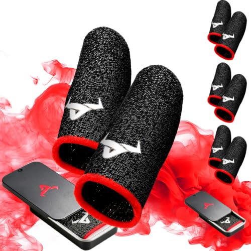 6 Pack Finger Sleeves for Gaming,Thumb Sleeves for Mobile Gaming,Anti Sweat,Ultra Thin,0.15mm Silver Fiber,Suitable for Most Gamers,Gaming Finger Gloves for PUBG COD Dedales Gamer,Covers - color: Silver fiber(6 PCS)