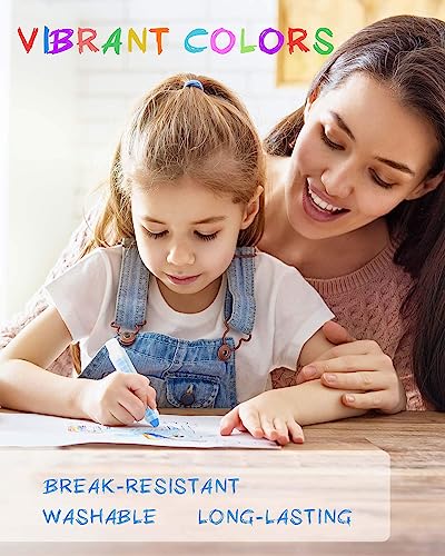 NewFamily Dustless Chalk 2-Pack, 24 Sticks (2×12 Colors) – Non-Toxic, Washable Sidewalk & Blackboard Chalk for Kids & Toddlers, Smooth Bold Colors - style: 2Box Set 12Colors