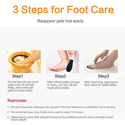 5 Pack Foot File Callus Remover - Professional Double Sided Foot Rasp for Dead Skin & Hard Cracked Heels, Sandpaper Pedicure Tool with Ergonomic Plastic Handle, Home Spa Kit for Smooth Soft Feet - color: Black