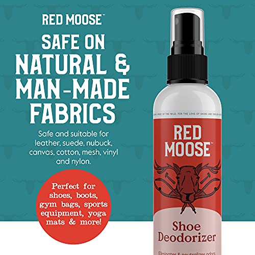 Shoe Deodorizer - Scent Free Odor Eliminator Foot Freshener Spray - Red Moose