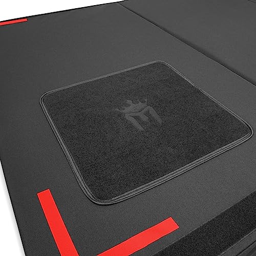 Meister Boulder Beast XL Tri-Fold Climbing Crash Pad w/Backpack Straps | Oversized 72" x 44" landing area with 5" multi-layer cushioning for bouldering + shoe cleaning carpet