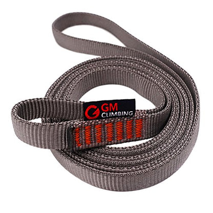GM CLIMBING 16mm Nylon Sling Runner 22kN / 4950lbf CE UIAA Certified - color: Gray, size: 60cm / 24inch | Pack of 3