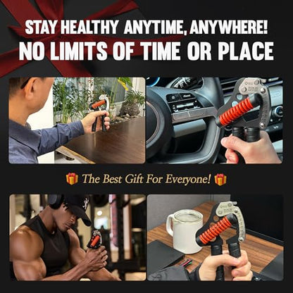 GD IRON GRIP Grip Strength Trainer Hand Gripper Forearm Strengthener Metal | Silent durable adjustable hand strengthening device, Hand exerciser squeezers, arm wrestling training equipment, grip trainer
