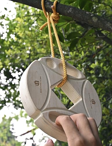 Hangboard for Rock Climbing,Climbing Training Board for Indoor and Outdoor Use - size: M（‎9.76 x 9.09 x 4.09 inches）